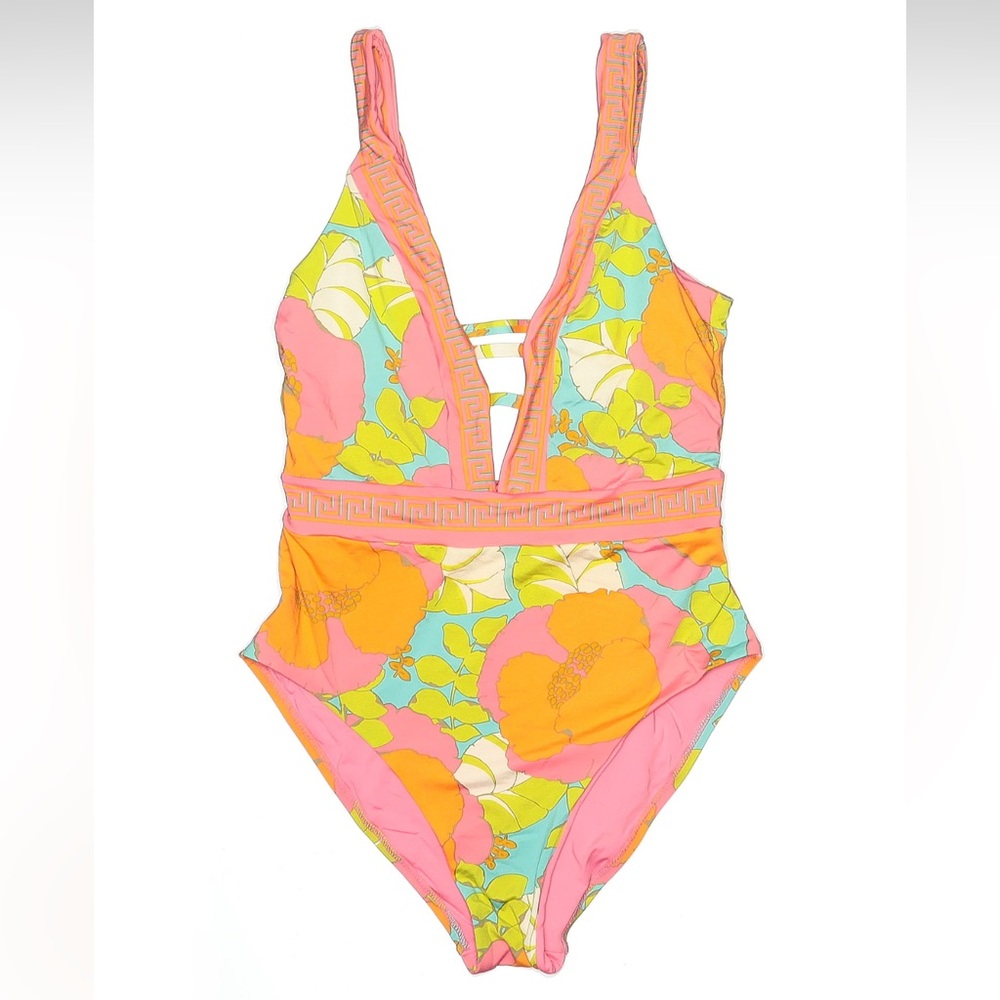 Trina Turk Kids One Piece Swimsuit - Pink, Orange, Green